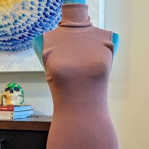 Turtleneck tank midi dress